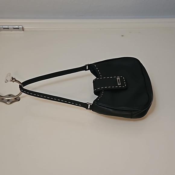 GUESS Y2k Black Leather Micro Mini Shoulder Handbag - Picture 3 of 8